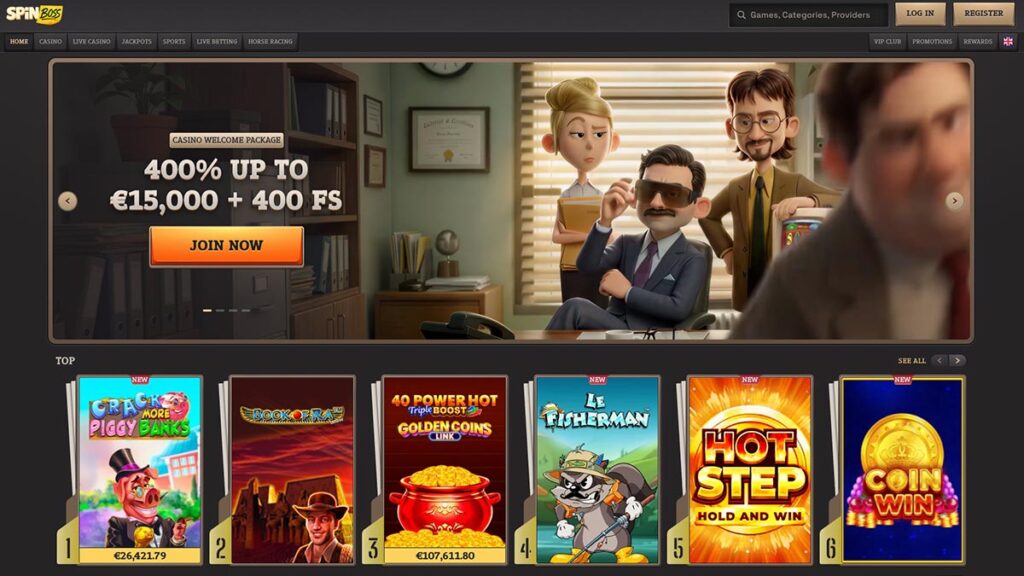 homepage van het nederlandse spinboss online casino